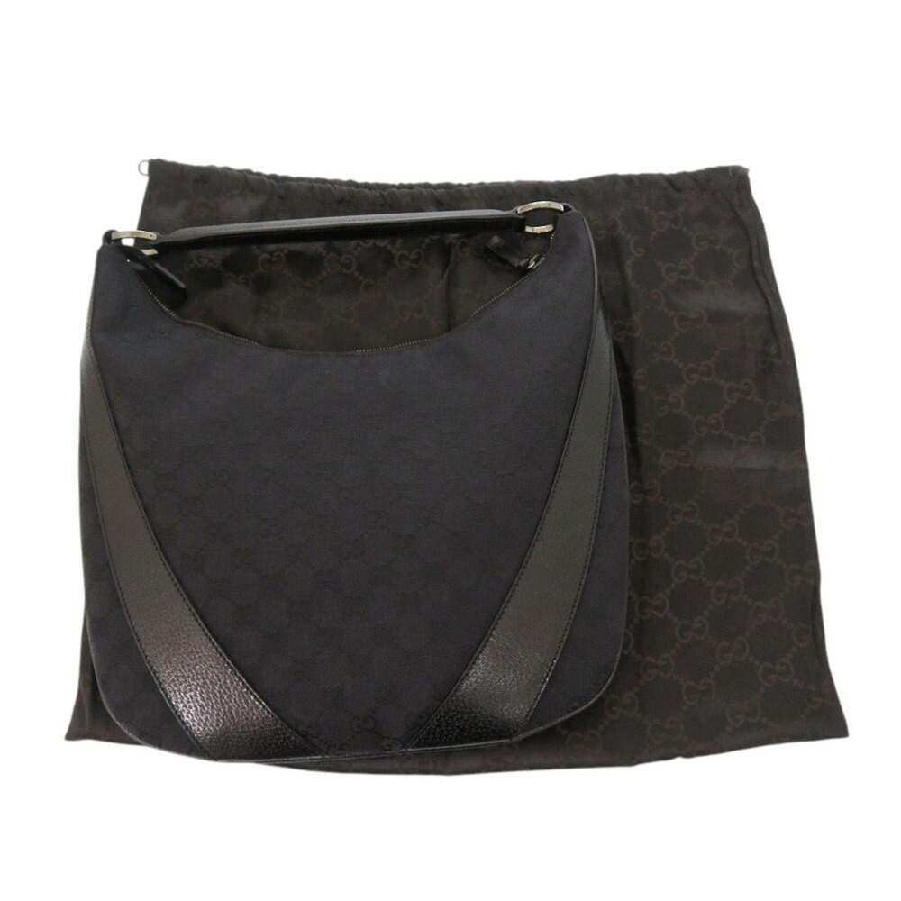 GUCCI Authentic Black Leather Shoulder Bag - Picture 3 of 9